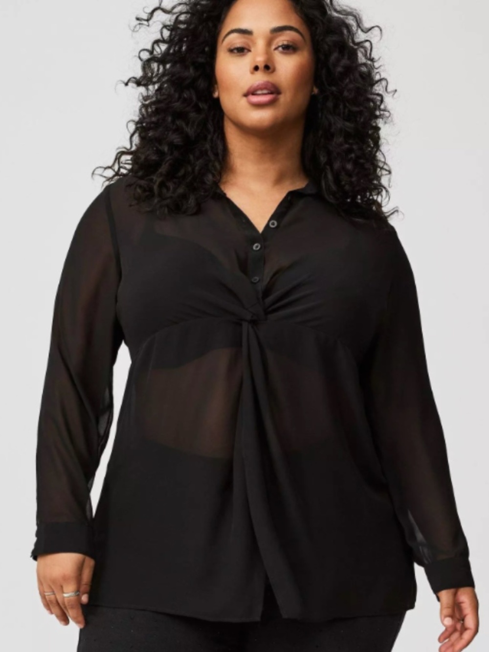 Torrid - Chiffon Twist Front Tunic